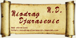 Miodrag Đurašević vizit kartica
